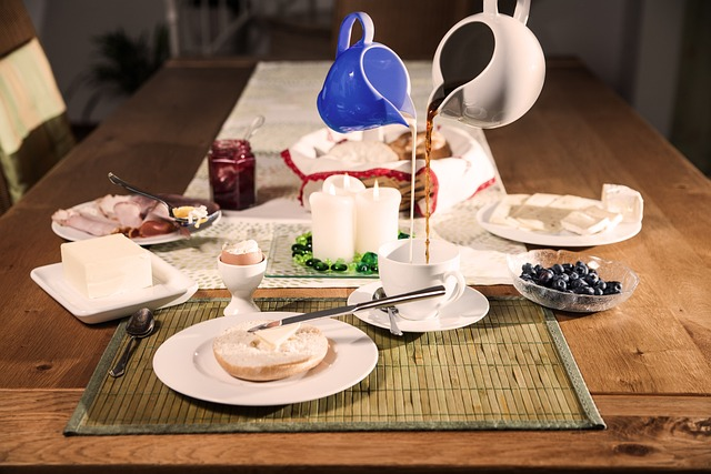 A balanced breakfast of eggs and fruit, exemplifying how early-day meals align with the body’s natural circadian rhythm. Eating during daylight hours (and fasting at night) has been shown to improve metabolism and other health markers. 