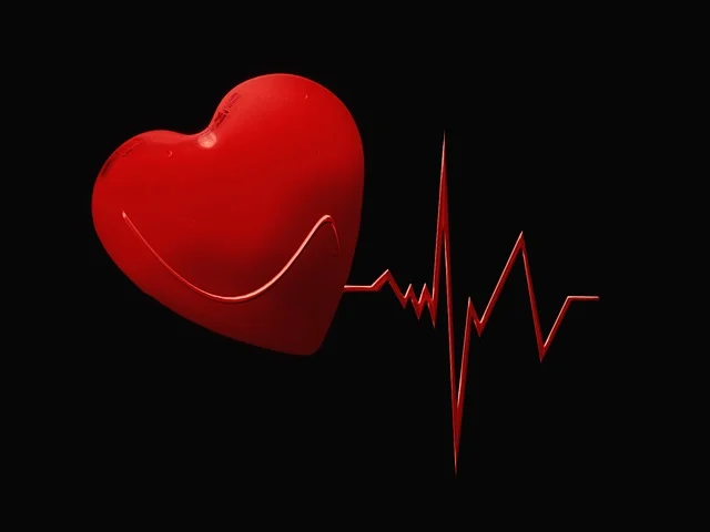 A heart and heartbeat line, representing the balance needed in cardiovascular health. Managing blood pressure involves weighing the danger of uncontrolled hypertension against the risks of too-low pressure in vulnerable patients.